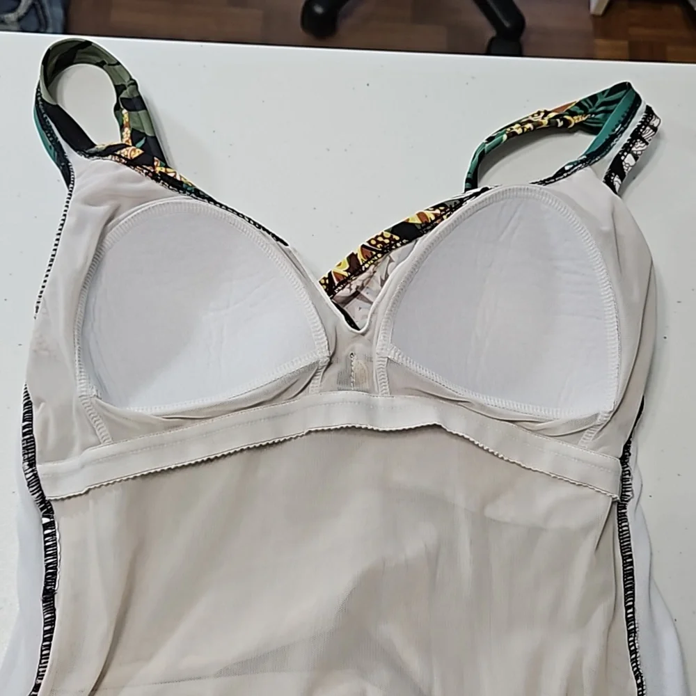 SWIM SUIT palm leaves one piece